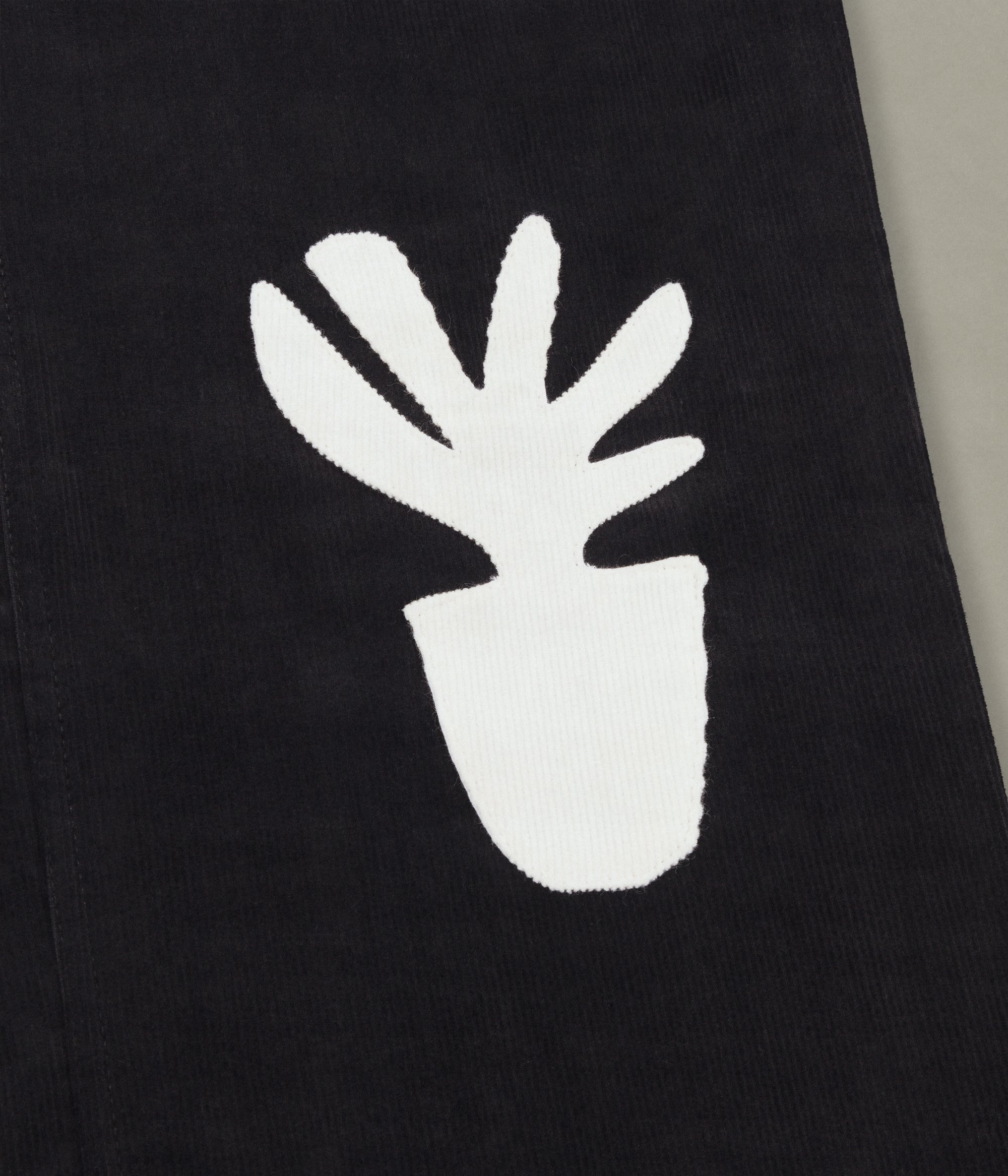 Plant Pot Cord Pant, Black