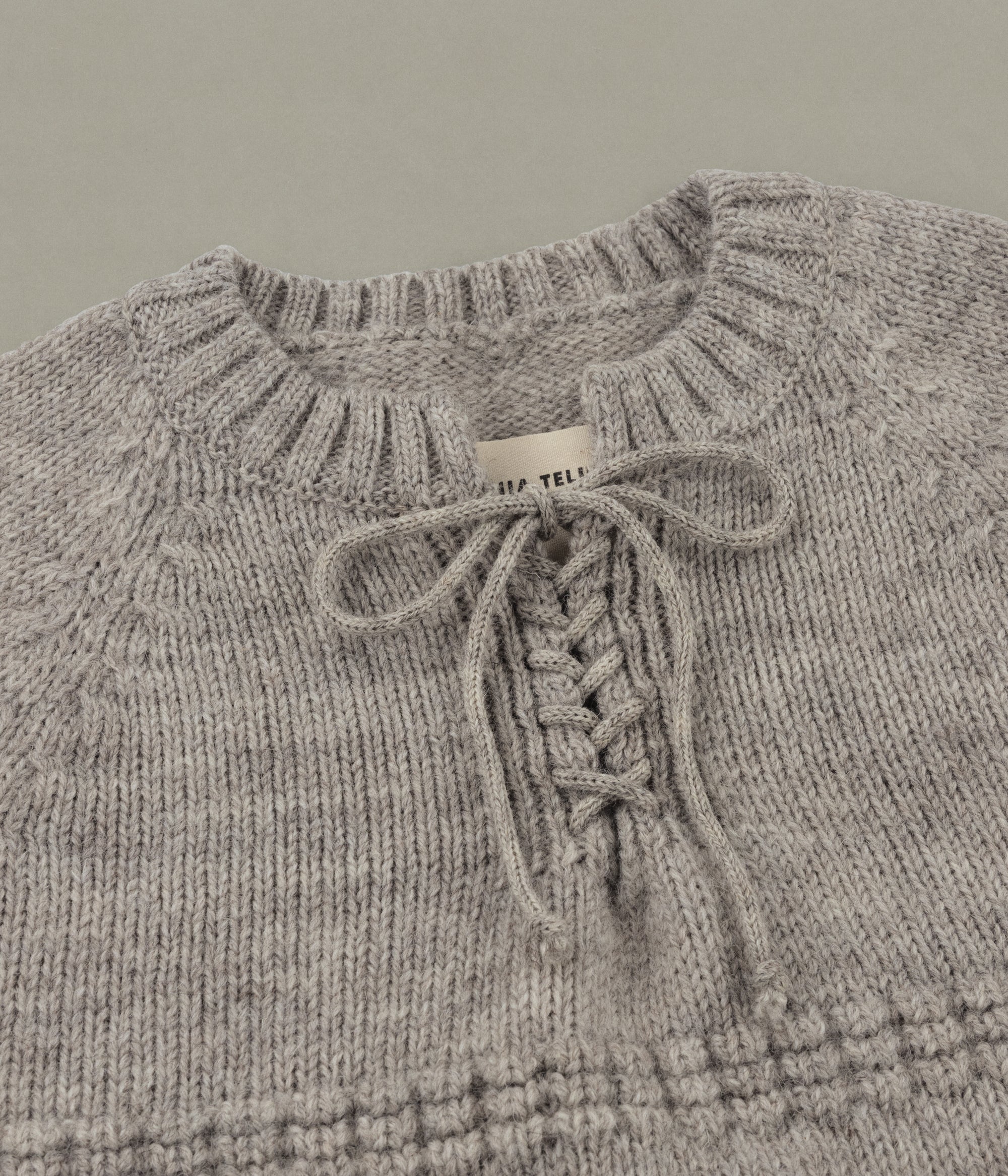 Draw String Sweater, Oatmeal