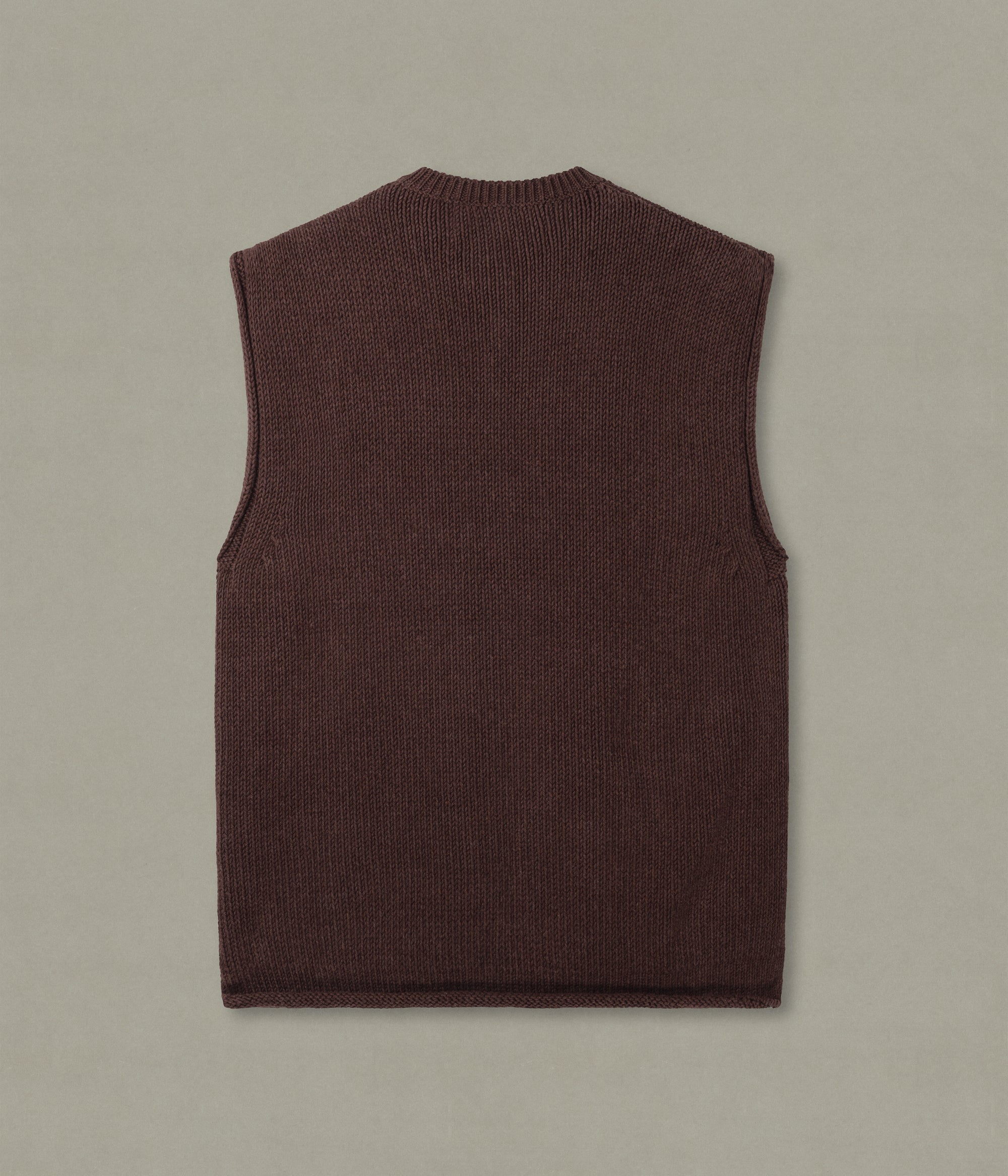 V Neck Vest, Brown