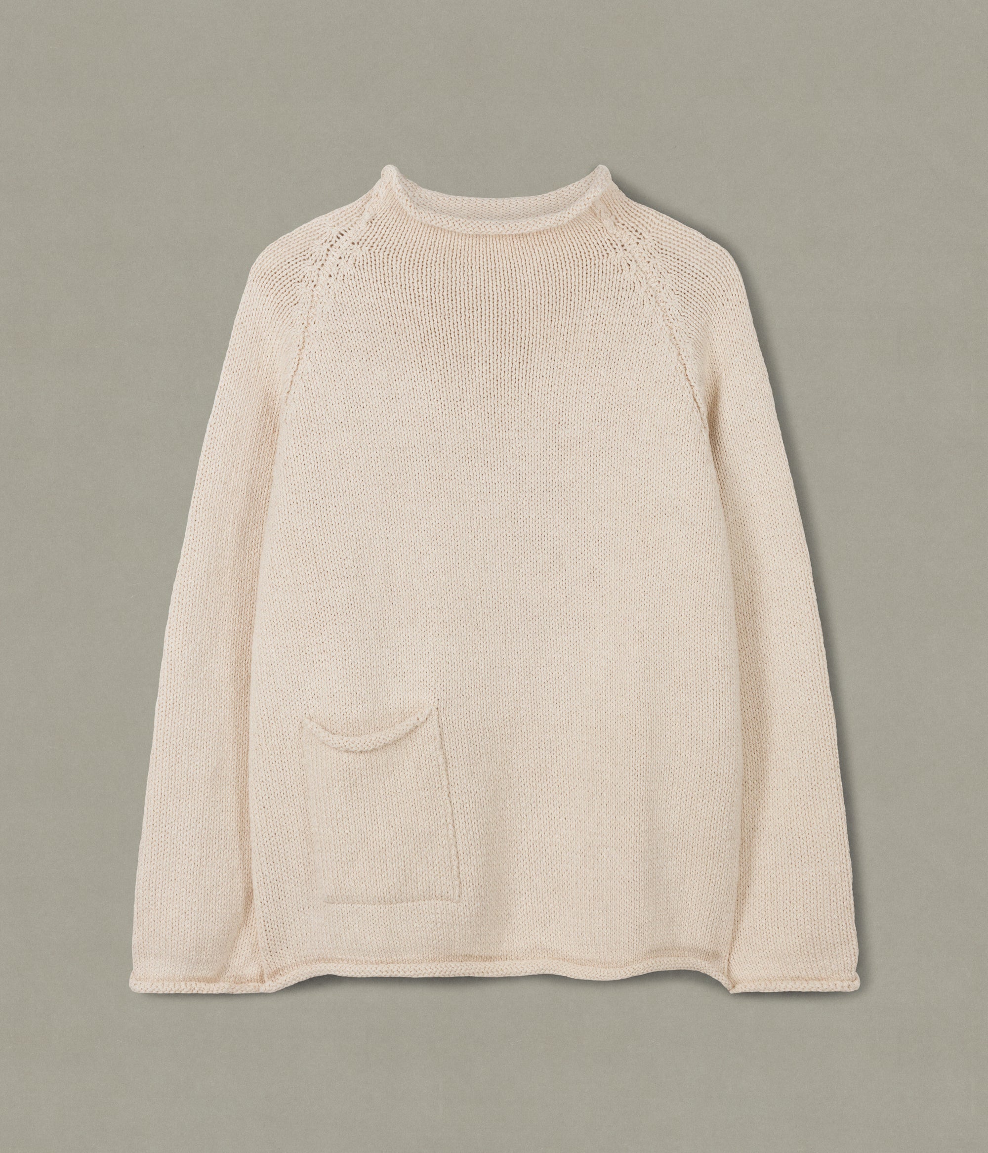Cotton Fisherman Sweater, Undyed