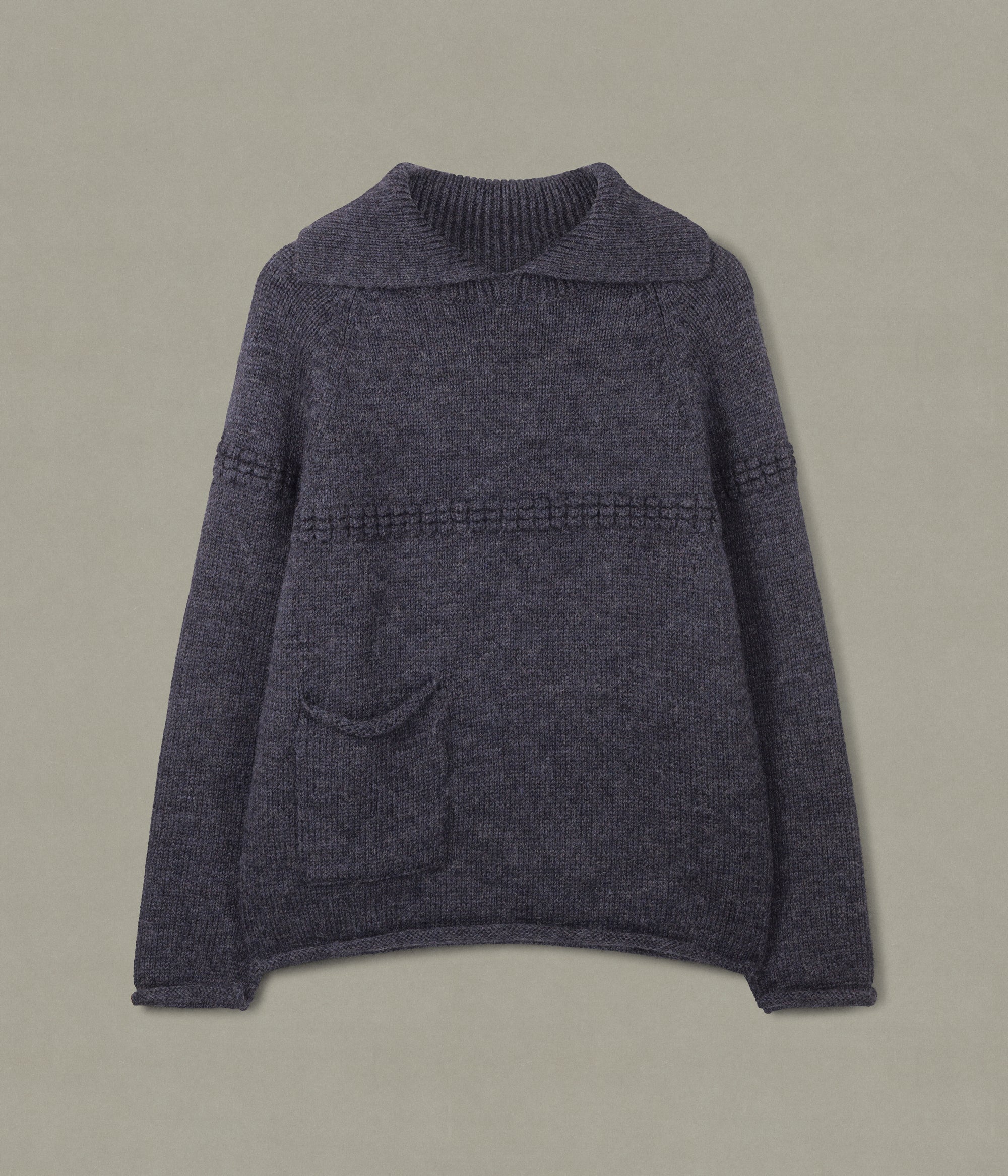 Sailor's Neck Sweater, Charcoal