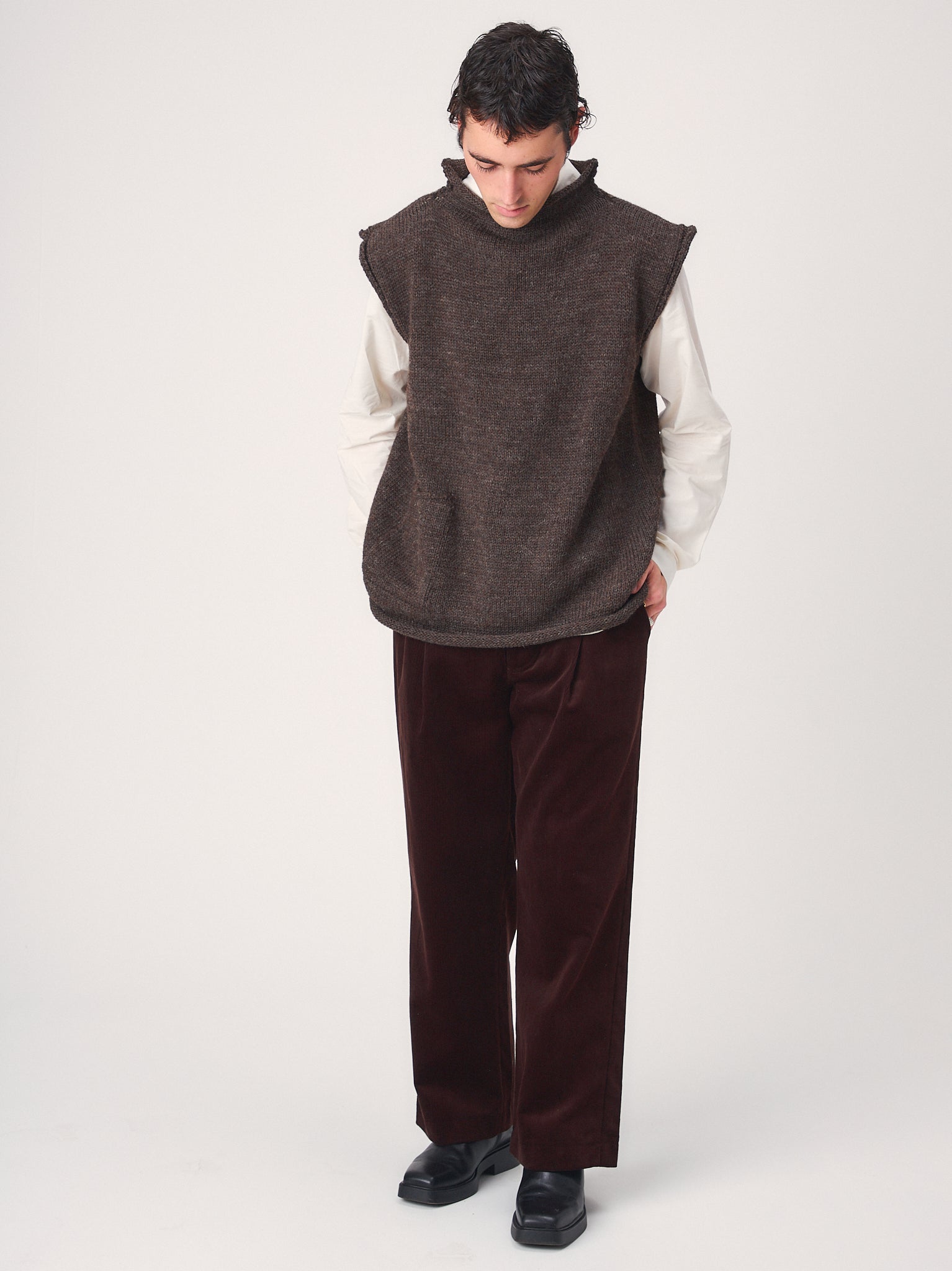 Fisherman Vest, Brown