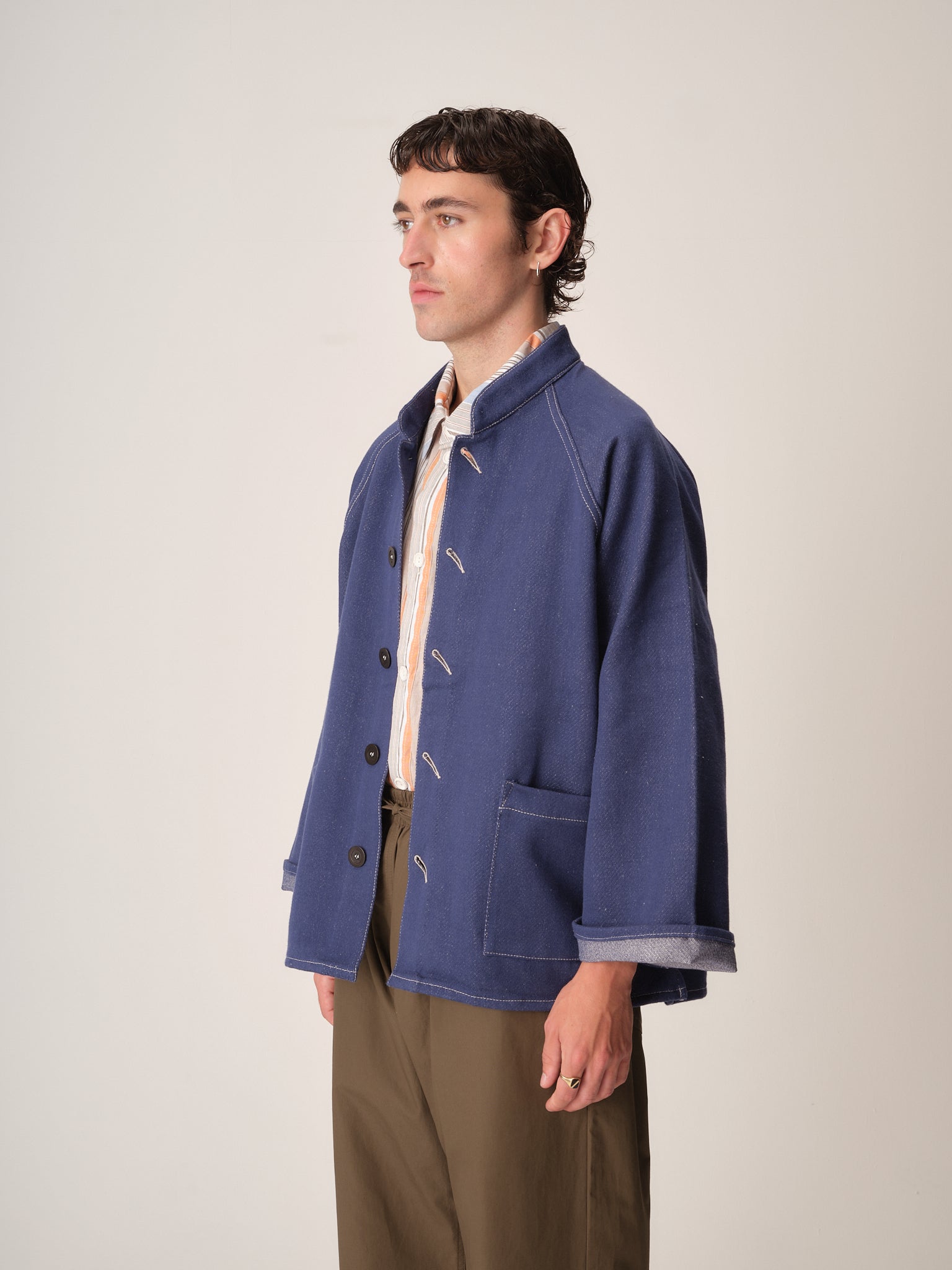 xeniatelunts indigo denim field jacket | ochge.org