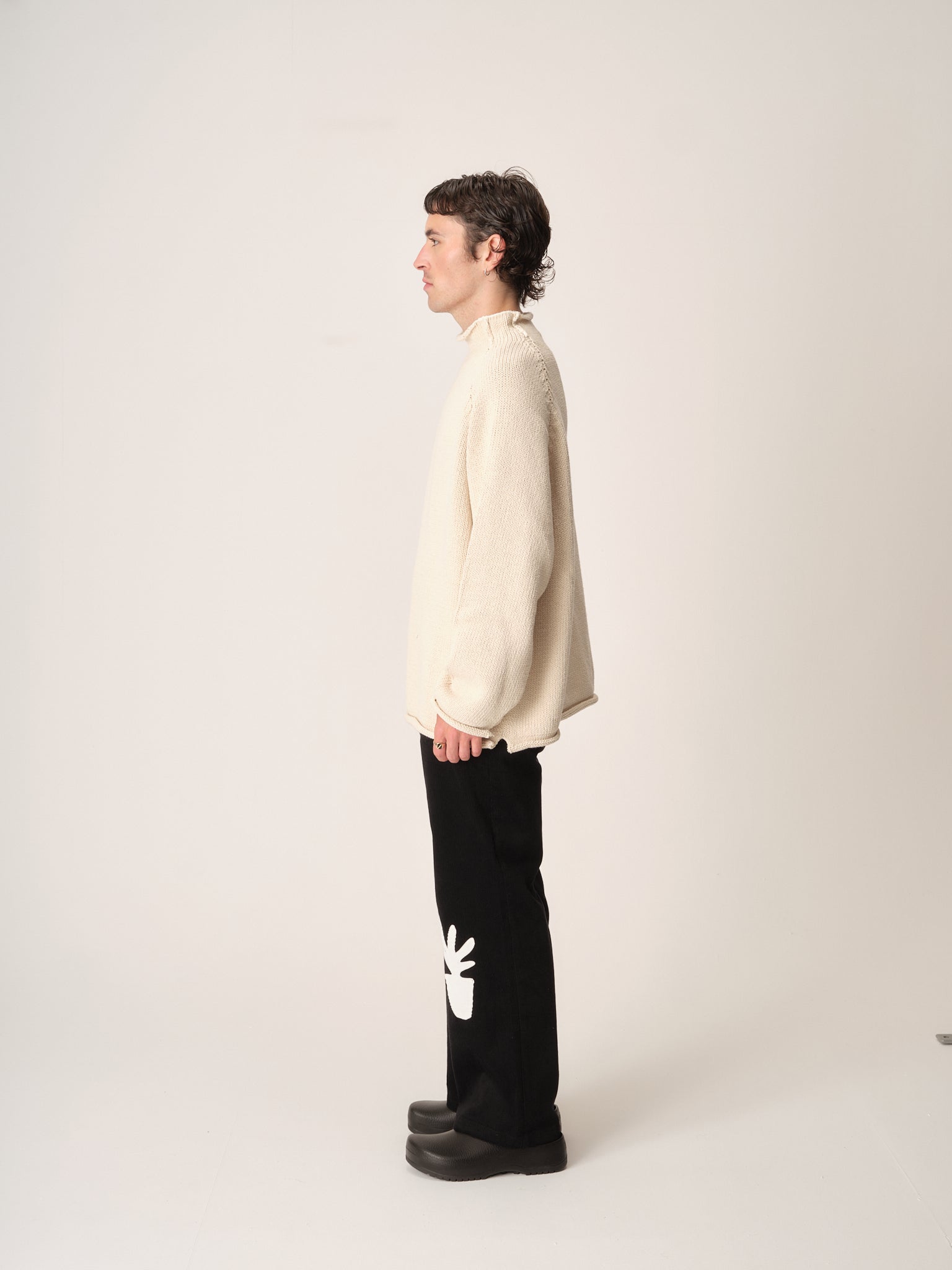 Plant Pot Cord Pant, Black