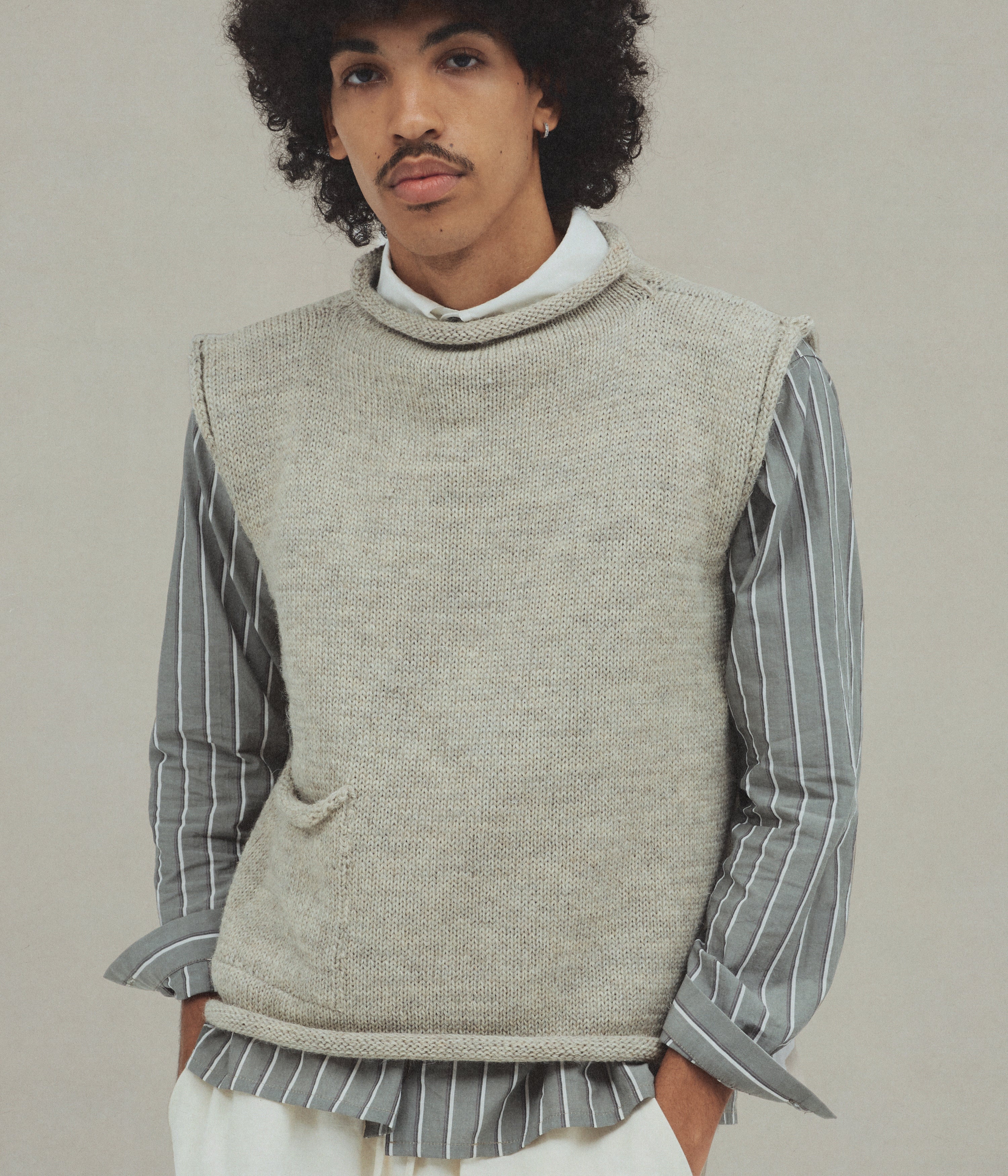 Fisherman Vest, Oatmeal – XENIA TELUNTS