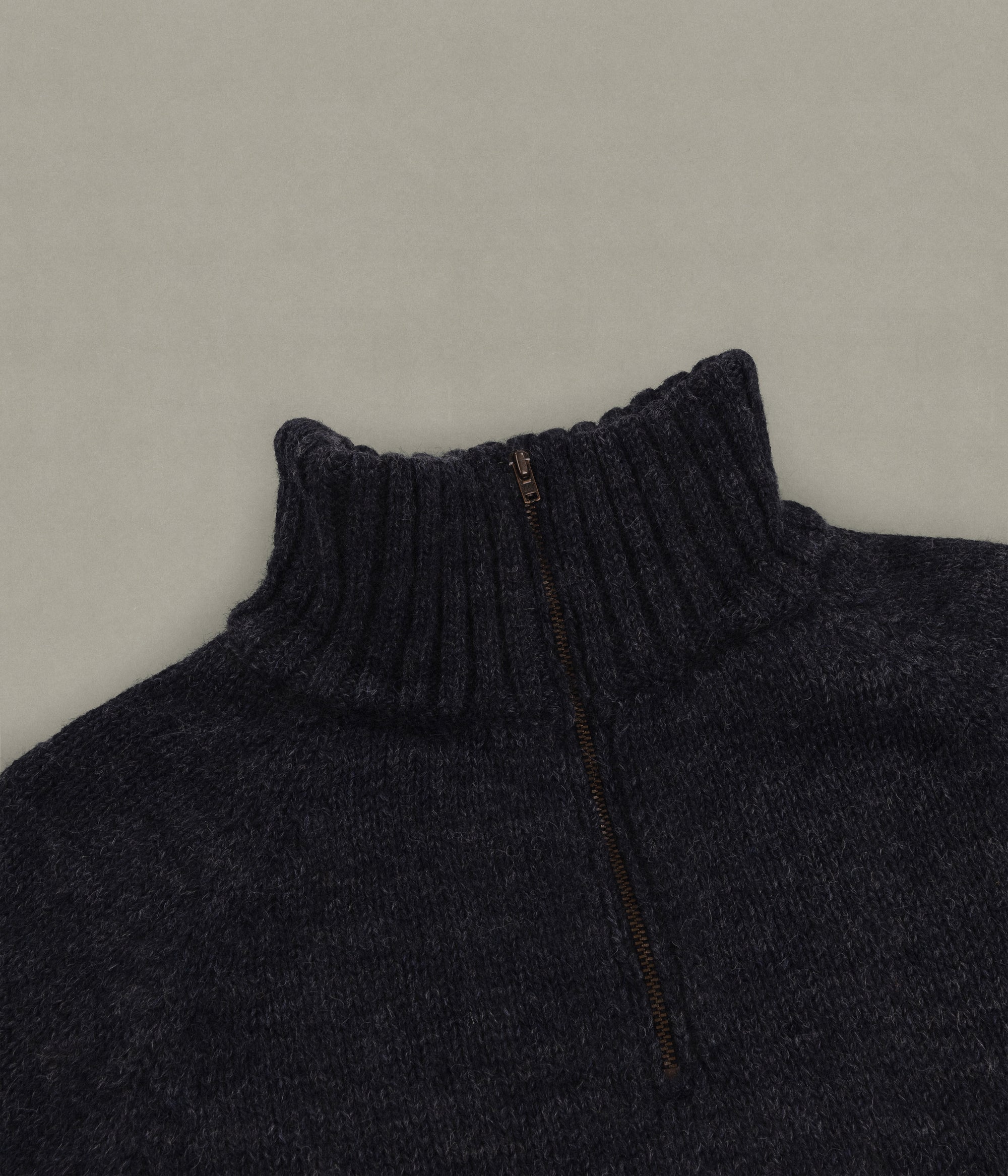 Quarter Zip Sweater, Charcoal