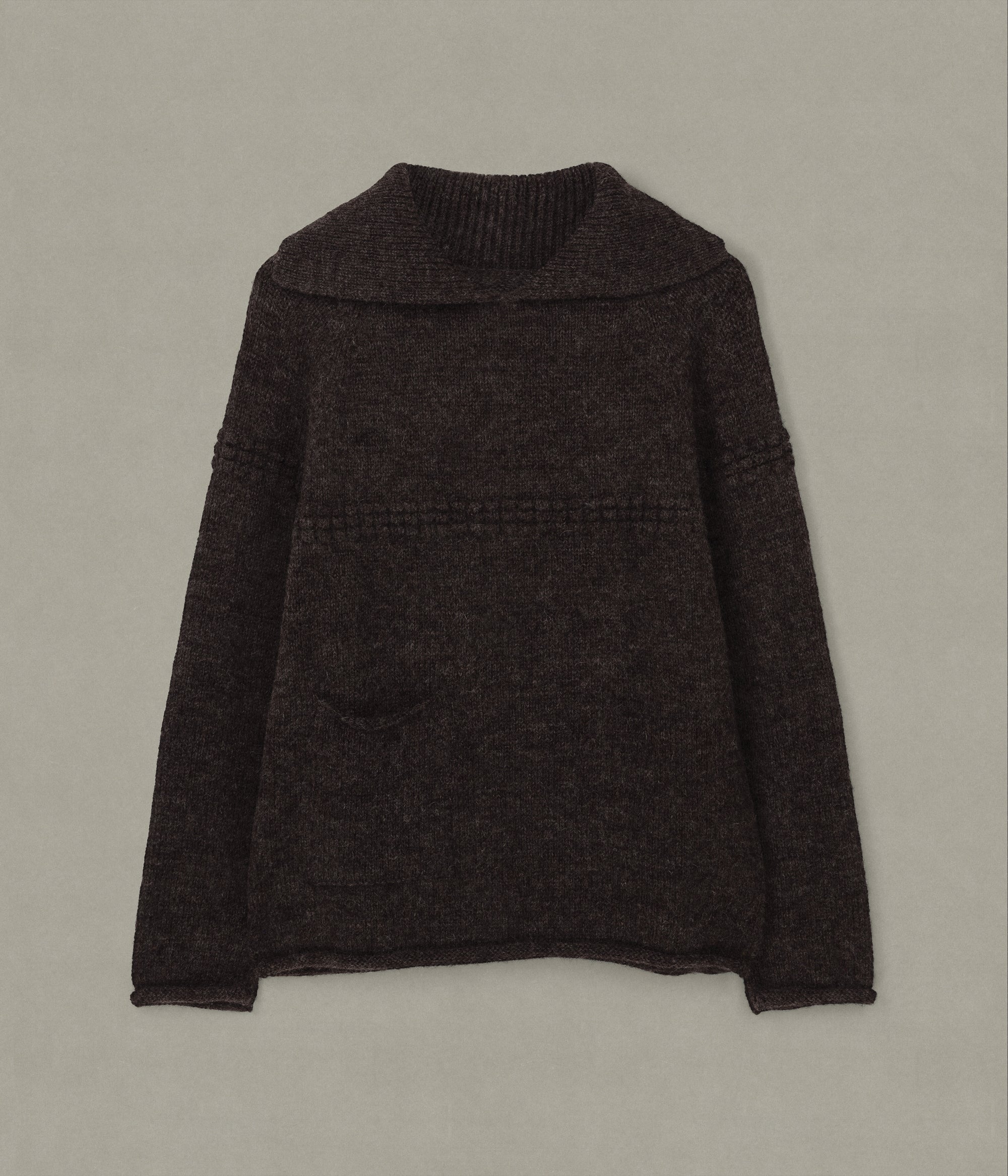 Sailor's Neck Sweater, Brown