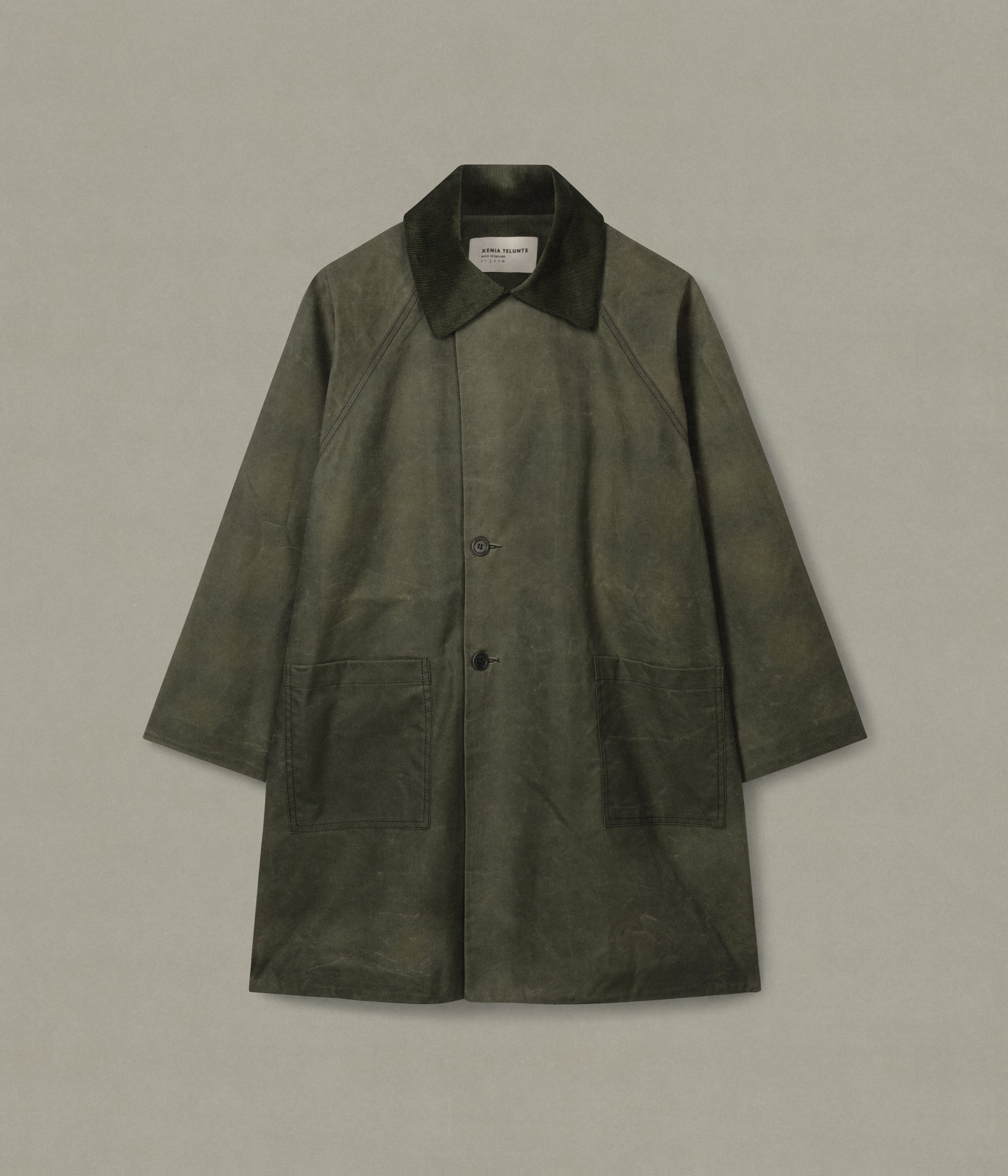 Waxed Trench, Green