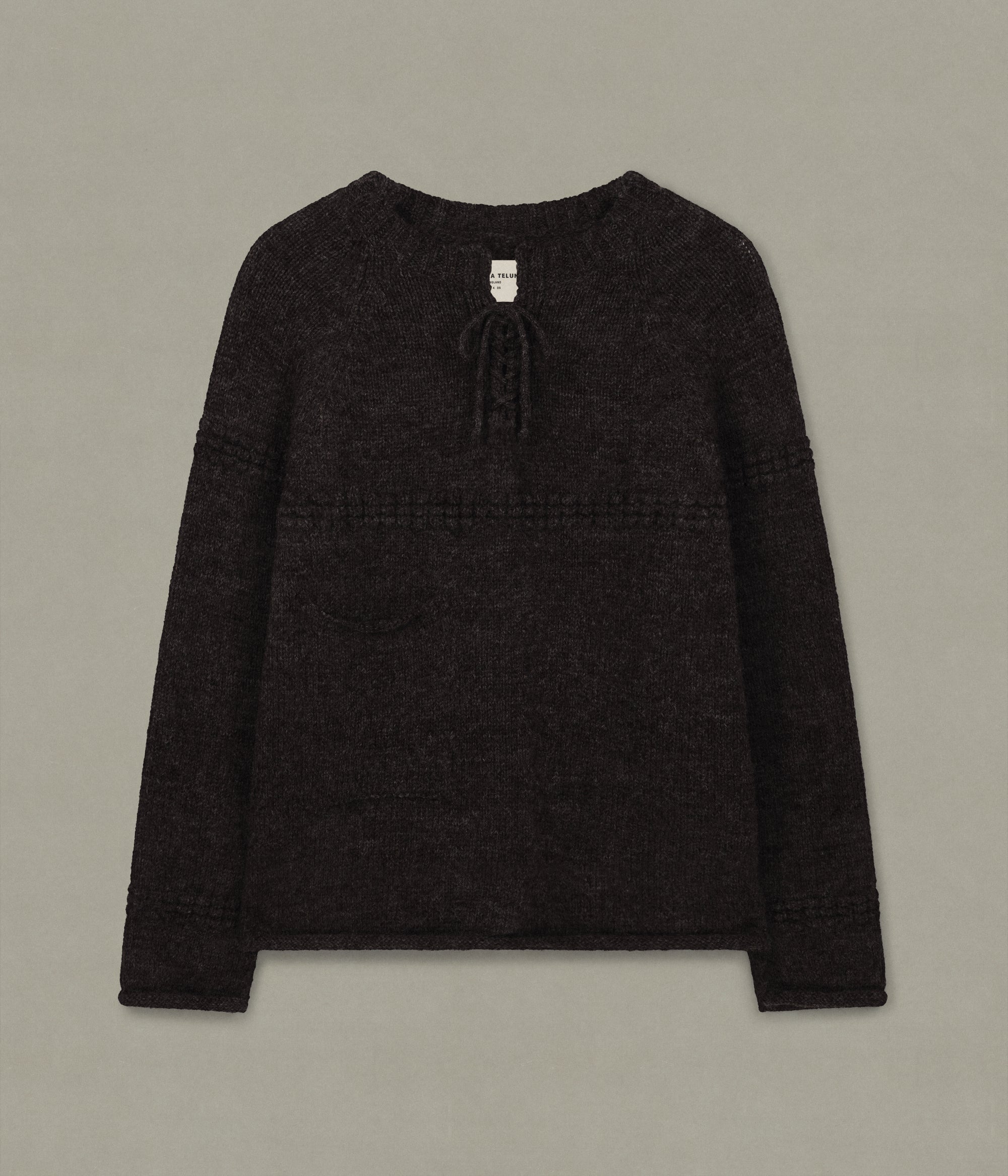 Draw String Sweater, Brown
