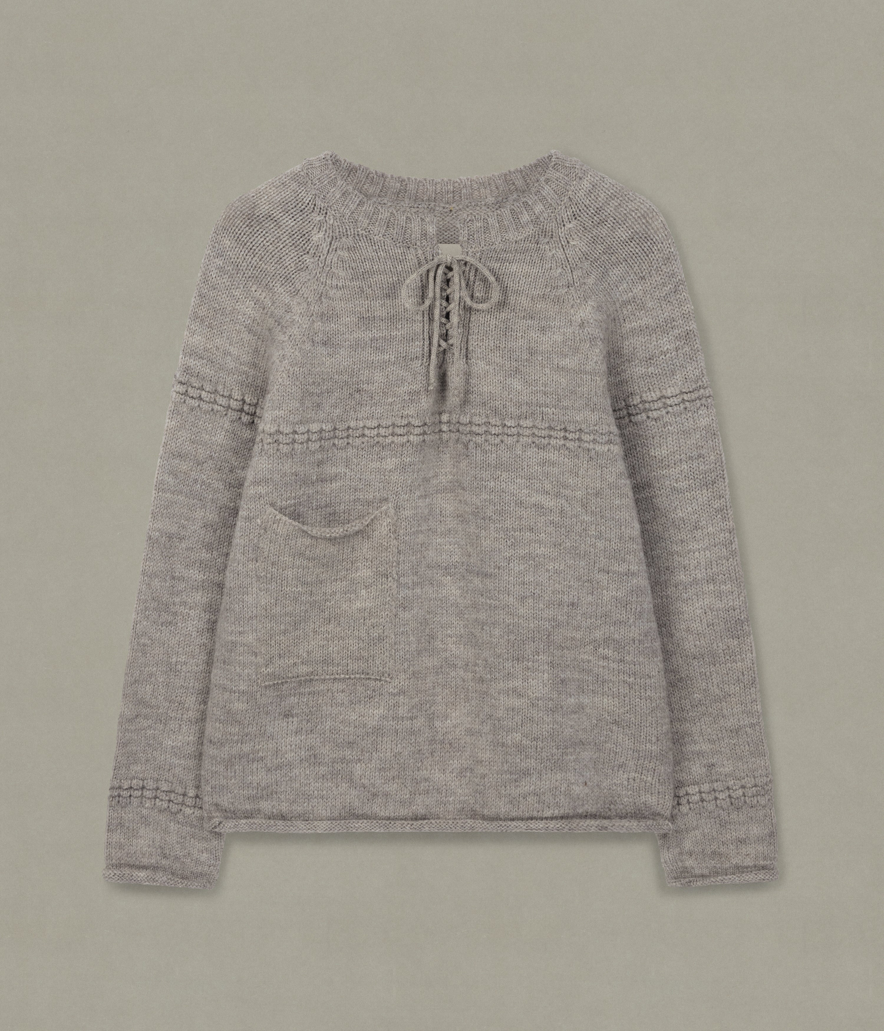Draw String Sweater, Oatmeal – XENIA TELUNTS