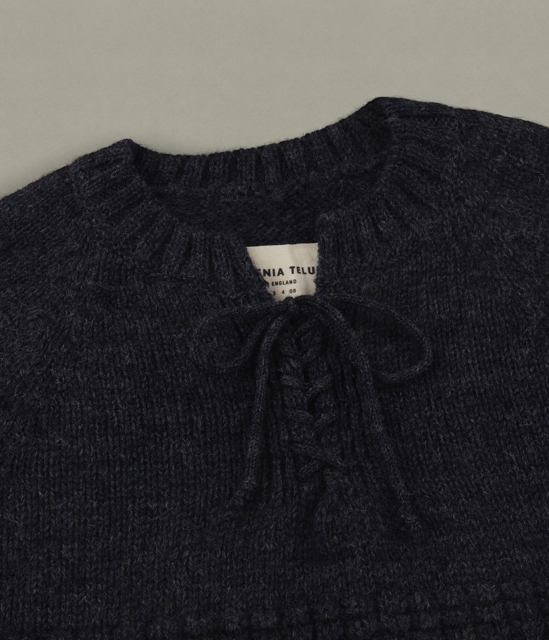 Draw String Sweater, Charcoal – XENIA TELUNTS