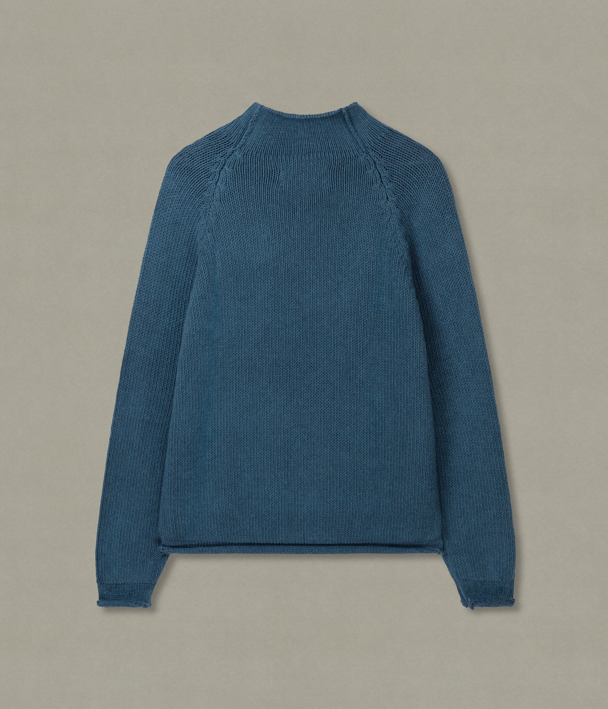 Cotton Fisherman Sweater, Blue