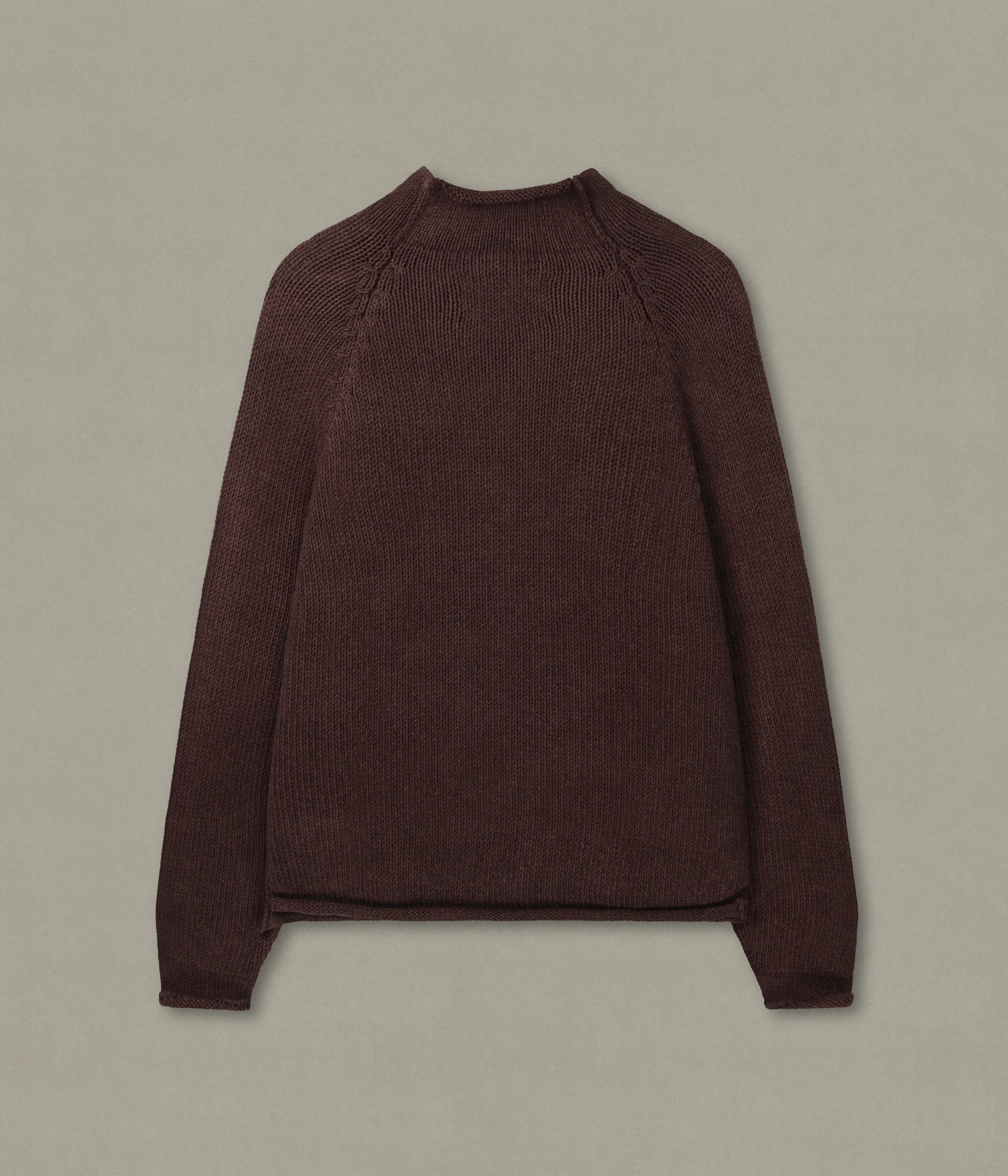 Cotton Fisherman Sweater, Brown