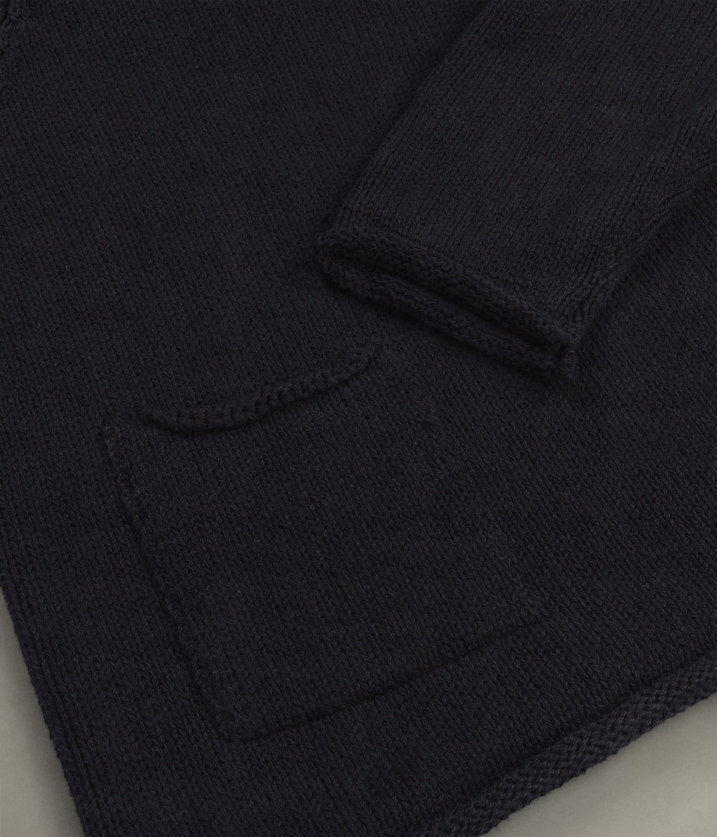 Indigo Cotton Fisherman Sweater, Black – XENIA TELUNTS