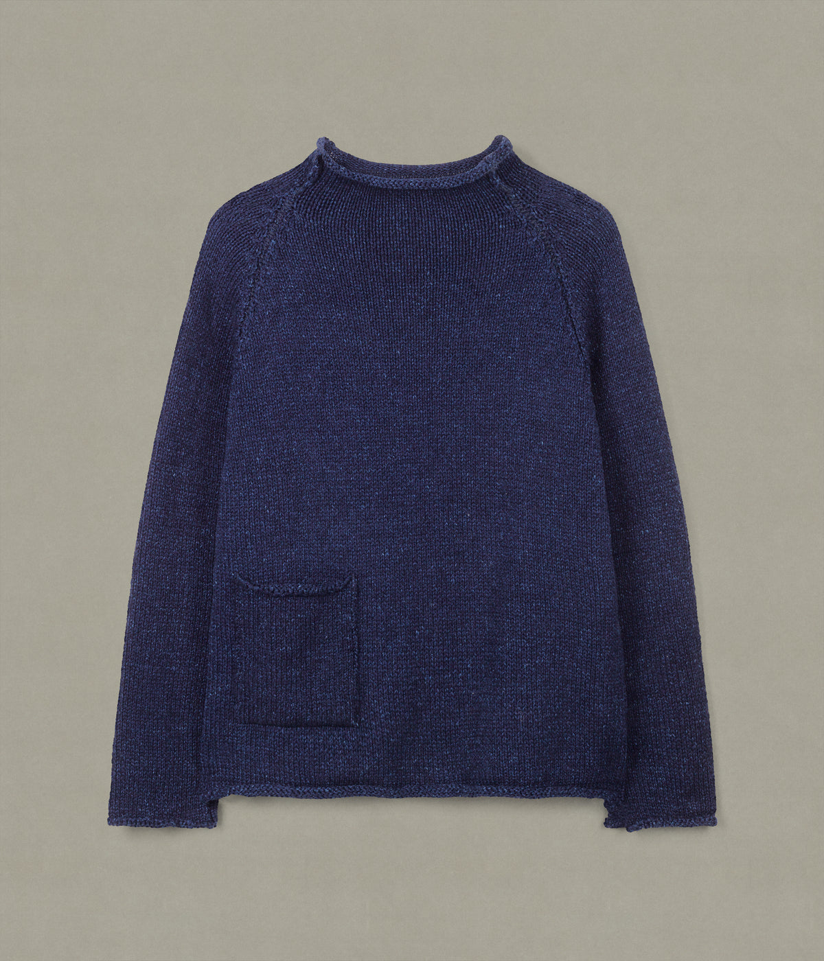 Indigo Cotton Fisherman Sweater, Navy – XENIA TELUNTS